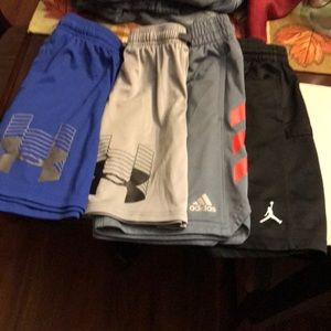 4 pair of shorts Sm Under Armour adidas Jordan’s